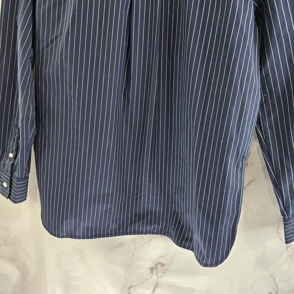 Everlane Shirt Womens Blue Striped Button Oversized Poplin Boyfriend Supima - Picture 8 of 16
